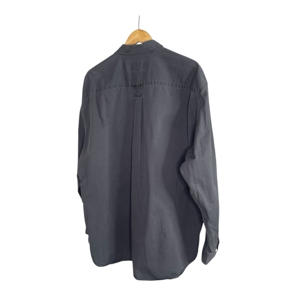 Eddie Bauer Cotton Gray Button Down Shirt XL - Picture 5 of 9